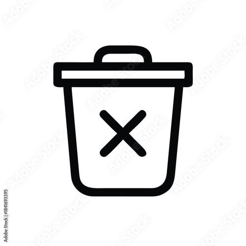 trash, delete, remove, bin, garbage, waste, recycle, cleanup, discard, disposal, icon, minimal,