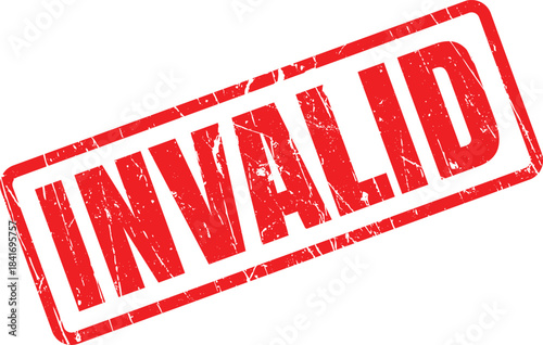 Top left corner of a red grunge stamp showing border and parts of IN letters