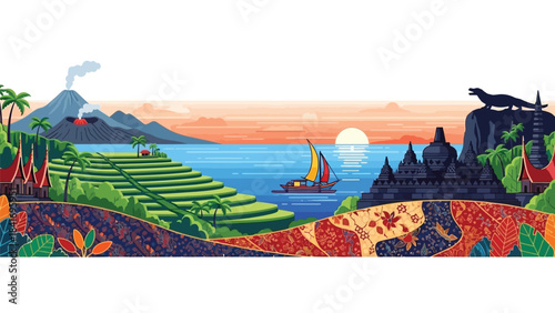 Indonesia's picturesque panorama showcases its vibrant culture and landscapes