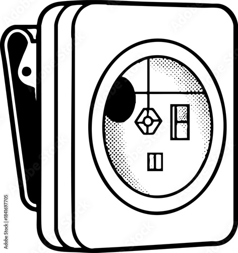 Retro Photography Light Meter Icon Outline Vector
