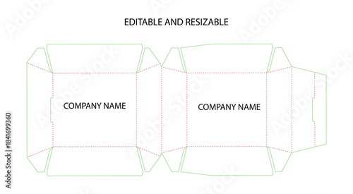 Editable and Reusable Die Line Templates for Custom Box and Bag Packaging
