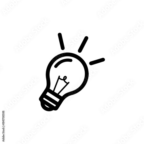 Creative Spark: An illuminating illustration of a light bulb, symbolizing innovative thinking, bright ideas, and the power of ingenuity.