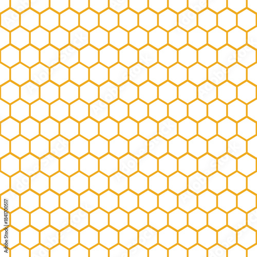 Seamless pattern with a honeycomb-like pattern on a white background