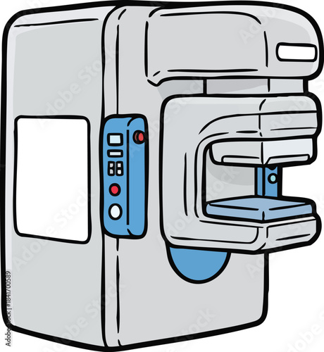 Medical Mammogram Machine Illustration