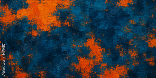 Old, dirty grunge wall texture with red rust and dark metal paint pattern backdrop design