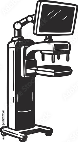 Medical Mammogram Machine Illustration