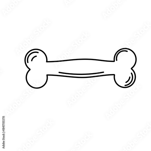 dog bone vector illustration,A black and white outline drawing of a classic dog bone shape, used as a toy or treat, ideal for veterinary or pet-related themes.
Keywords: bone, dog, outline, toy, treat