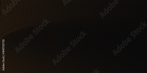 Abstract waves for design. Waves with lines created using the blend tool. Stylish line art background. Vector illustration.