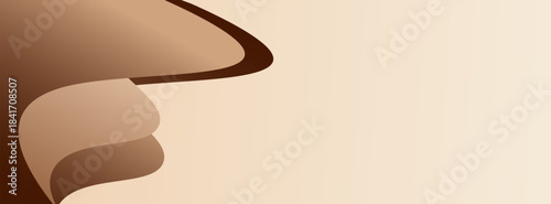 Brown Wave Background, Abstract geometric background with liquid shapes. vector