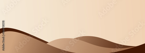 Brown Wave Background, Abstract geometric background with liquid shapes.