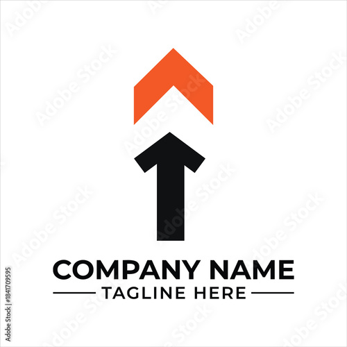Free Download Minimalist logo design featuring two upward arrows indicating growth and progress - GFXLoad