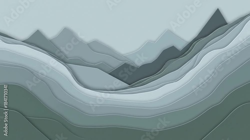 幾何学模様のアルプス風景抽象環境映像