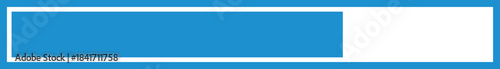 Flat Blue Horizontal Progress Bar UI Element