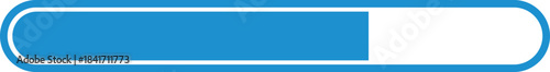 Half-Filled Blue Progress Bar Icon