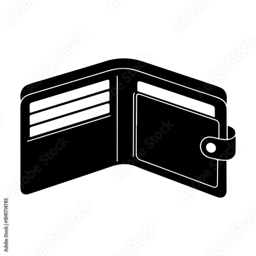 Wallet with money isolated on transparent background