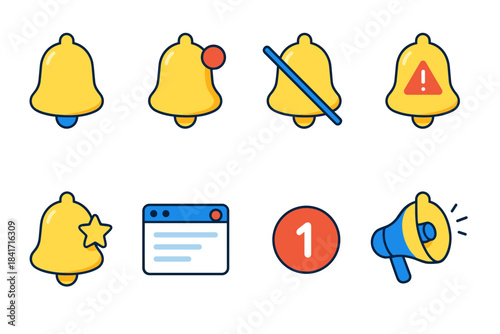 Notification-related icons set