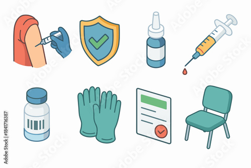 Healthcare and Medical Colorful Icons Set