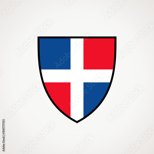Free Download Shield with flag of Dominican Republic - GFXLoad