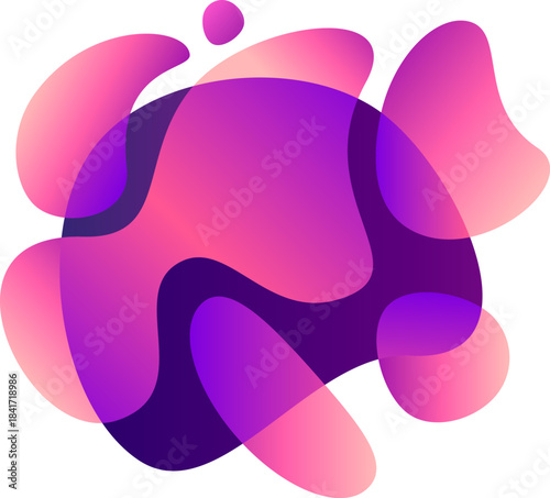 Abstract liquid shapes creating vibrant gradient background