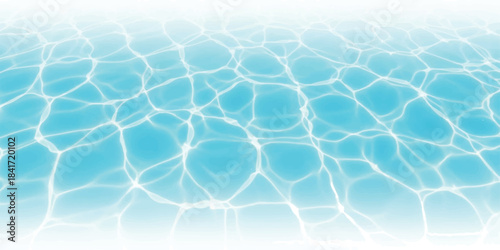 Clear blue water surface with shining reflections