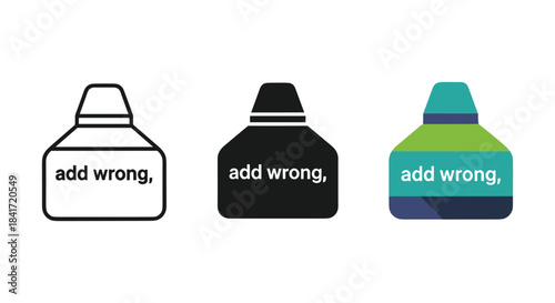 Add wrong icon vector illustration adding incorrect information mistake error symbol for digital processes.