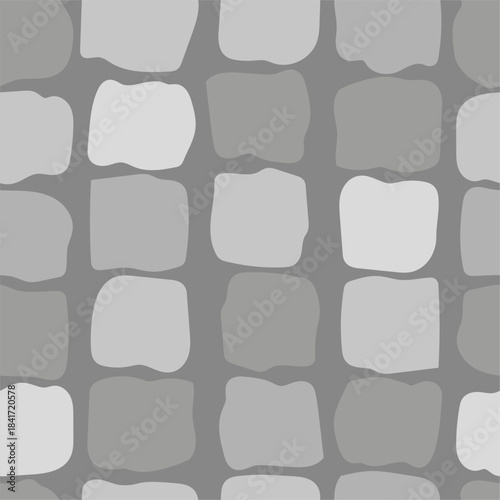 Paving stones creating a grey seamless pattern background