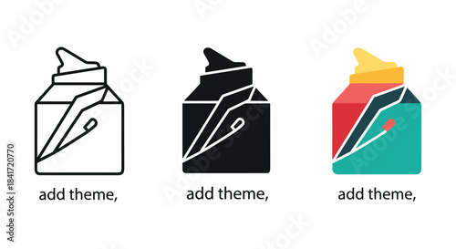 Add theme icon set flat design style vector illustration sign symbol mobile graphic element web minimal