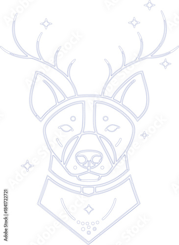 Minimalist Dog Head Icon