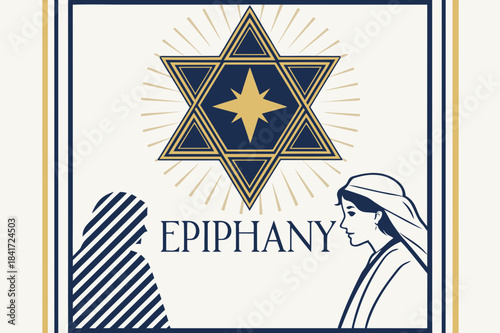 Epiphany star symbol illustration and figure design