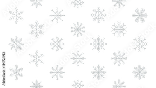 Winter Snowflakes Pattern Background.