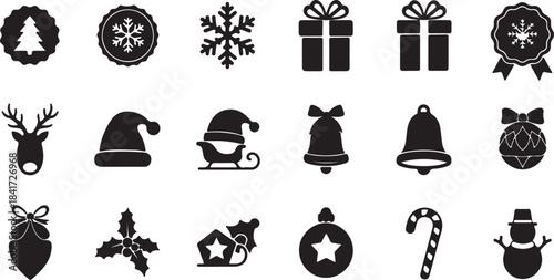 Christmas icons and symbols collection