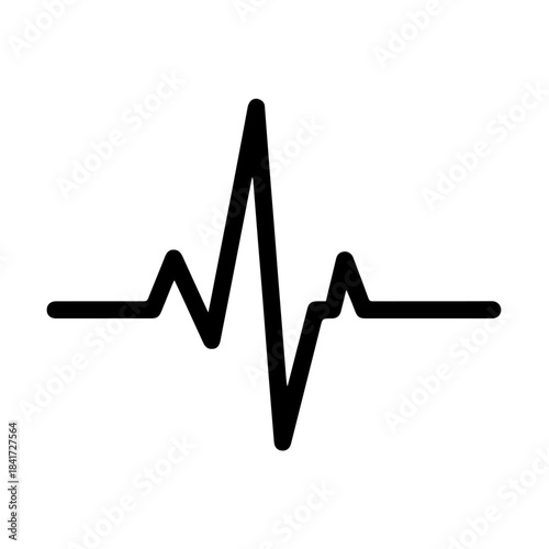 A 3D illustration of a stock market financial success concept showing a pulse graph line creating a heart symbol logo icon with an arrow pointing up on a computer monitor
