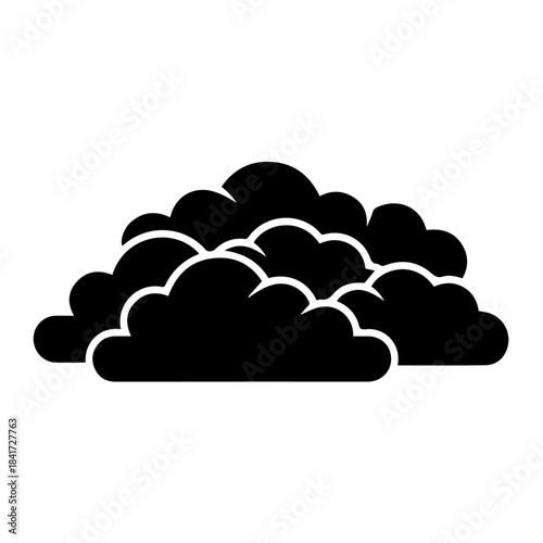 Cloud computing vector illustration icon representing network technology and internet communication symbol