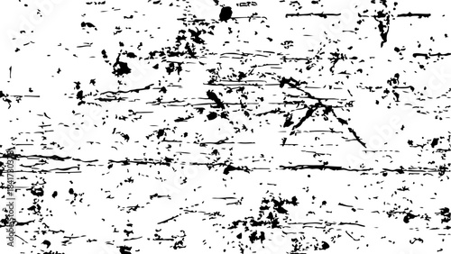 Distressed white wooden surface with black marks and scratches