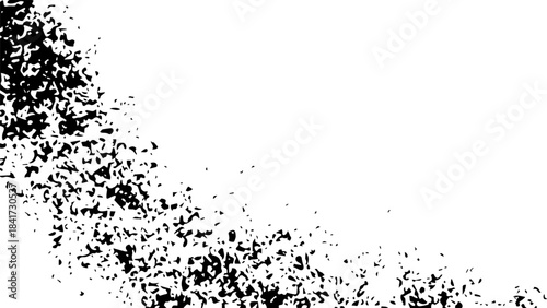Black splash on white background