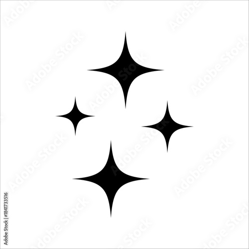 star sparkle vector. Sparkling star icon. Glowing icon. Star doodle vector. Collection of vector symbols. Bright sparkles, sparkling flashes of stars. Star sparkle icon