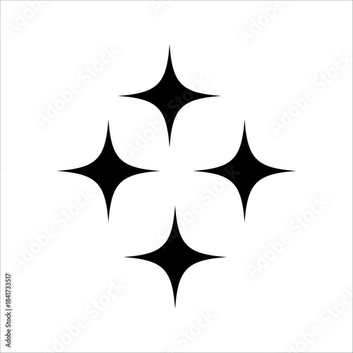 star sparkle vector. Sparkling star icon. Glowing icon. Star doodle vector. Collection of vector symbols. Bright sparkles, sparkling flashes of stars. Star sparkle icon