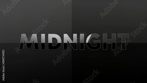 Midnight text on a dark background with a subtle gradient effect, creating a mysterious and elegant visual.