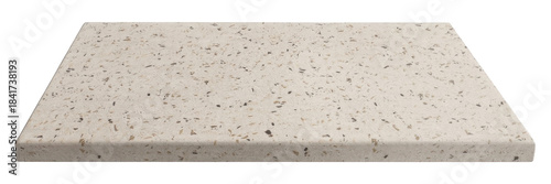 Beige speckled countertop sample isolated on a transparent background stone