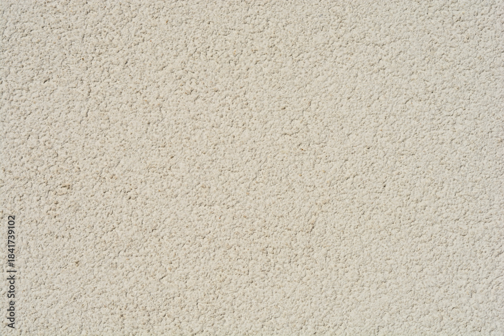 Fototapeta premium A close-up detail of a light-colored, rough facade texture