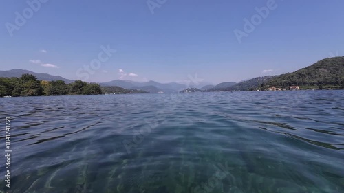 Point of View swimming in Orta Lake, Piedmont Italy