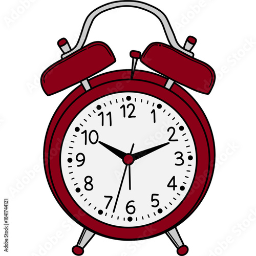 red alarm clock
