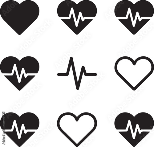 Love and Health Icon Pattern