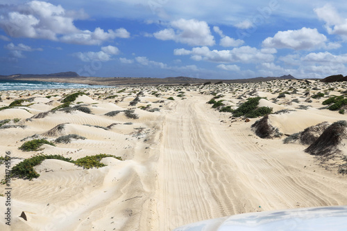 Quadro em tela Dune landscape at Praia de Atalanta in the north of the island of Boa Vista, Cap