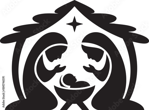 black and white cartoon illustration of a lion