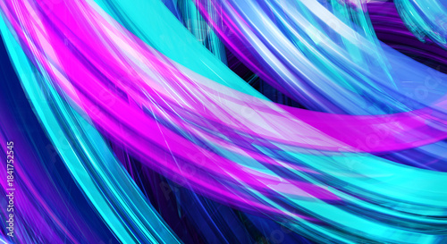 Glossy, shiny swirl abstract background with smooth curves and flowing motion, featuring minimalistic design 3D Rendering 