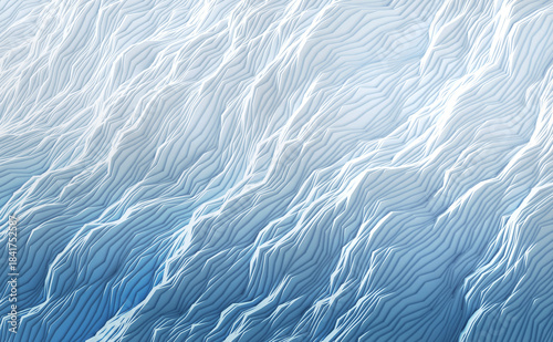Abstract stripes in form of waves,  wavy wallpaper background 3D rendering