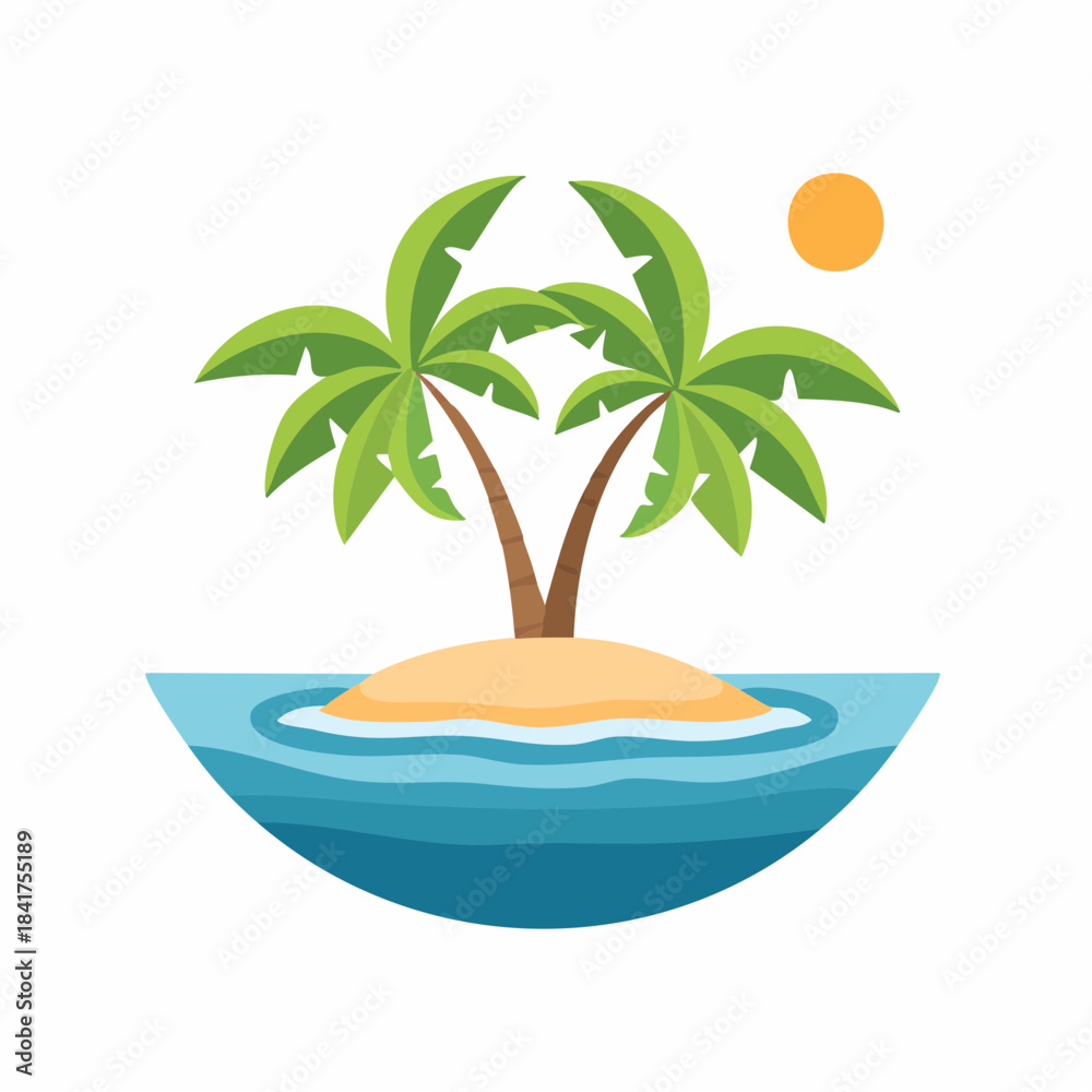 Obraz premium tropical island with palm trees