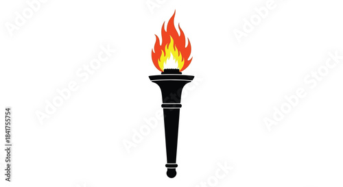 A striking image of a burning torch presented as a dark dramatic silhouette