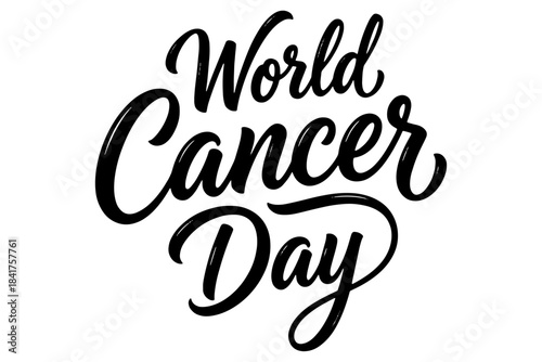 Cancer Day Calligraphy,
World Cancer Day Calligraphy – Isolated on Transparent Background